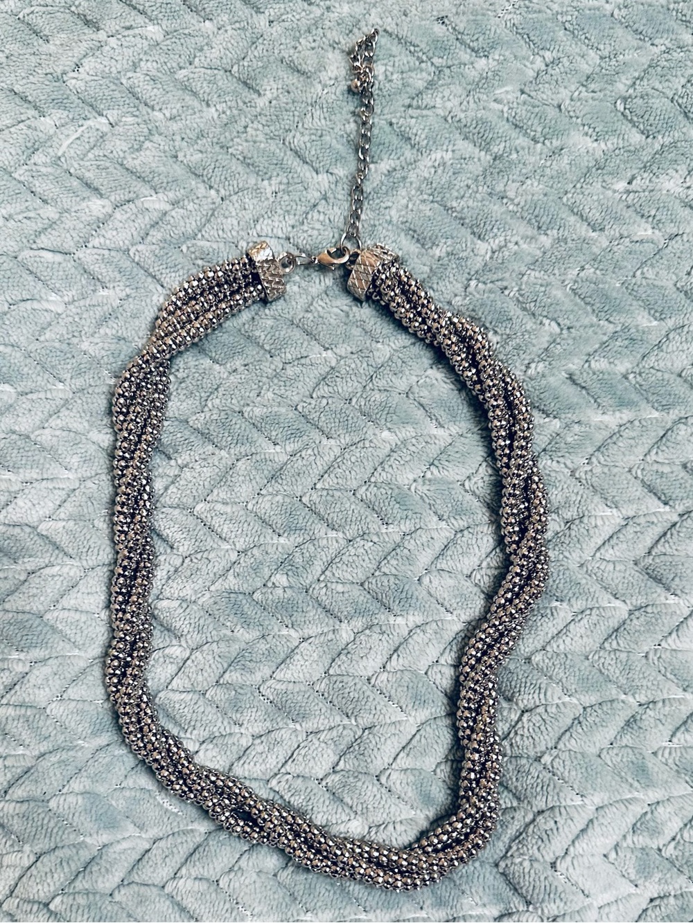 3-Strand Chunky Silver Necklace - Picture 1 of 1